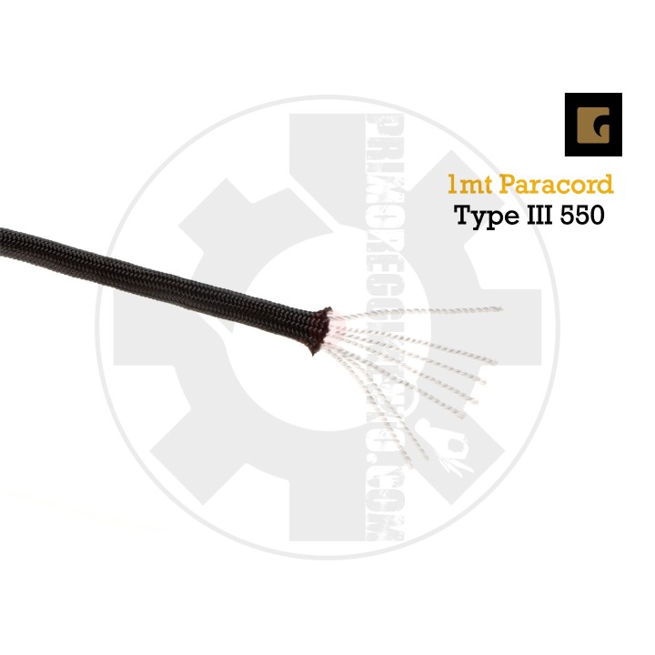 paracord Black Type III 550 - vendita al metro