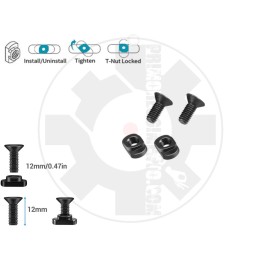 Set 2 viti / 2 dadi per innesti M-Lok