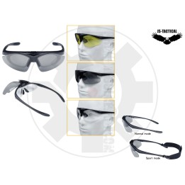 SET Occhiali flipup 3 lenti NERI