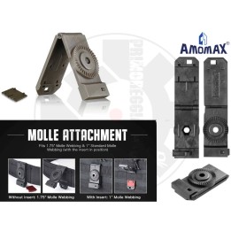 Slim MOLLE mount Dark Earth | AM-MA02F