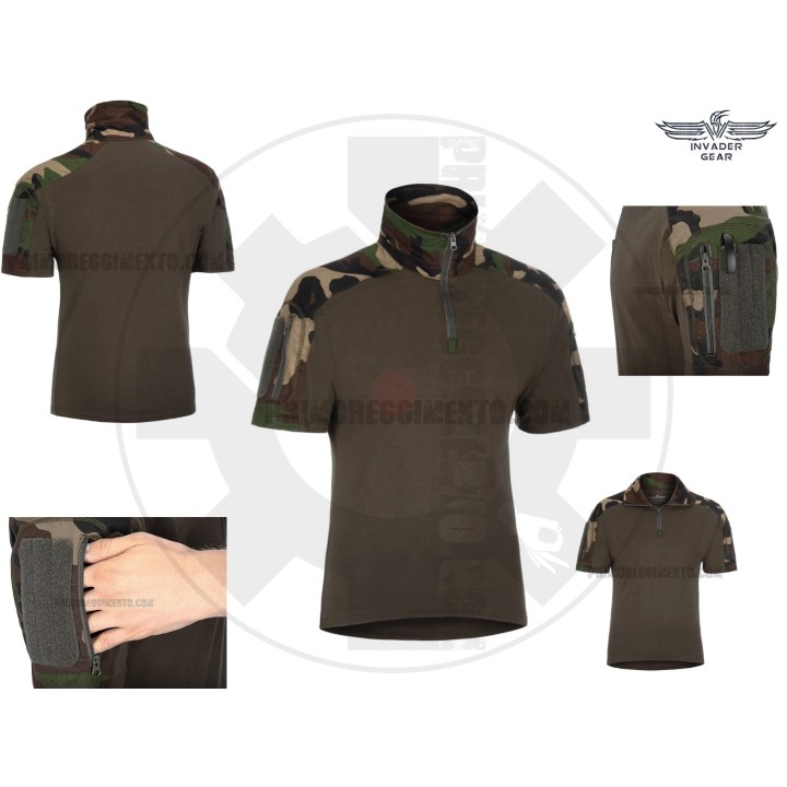 Combat shirt short sleeve - woodland