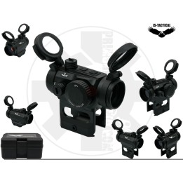 Red Dot 1x20 nero 2 MOA con rialzo 1” e doppio attacco 20 mm