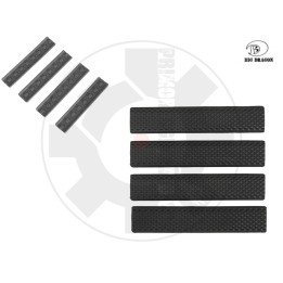 TYPE A - Rubber rail cover 4pcs - Black