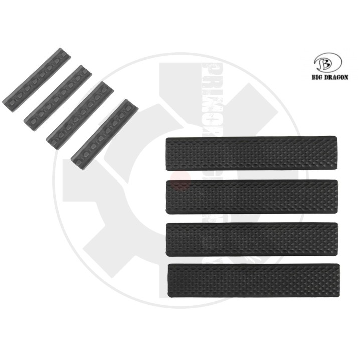 TYPE A - Rubber rail cover 4pcs - Black