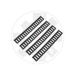 Rubber rail cover 4pcs - Black