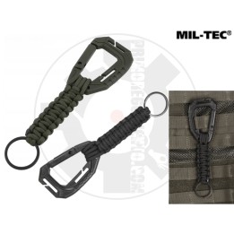Carabiner with paracord keyholder