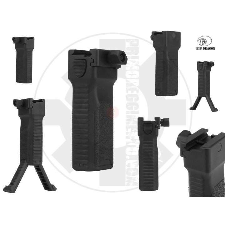 Grip con bipiede estensibile Nera