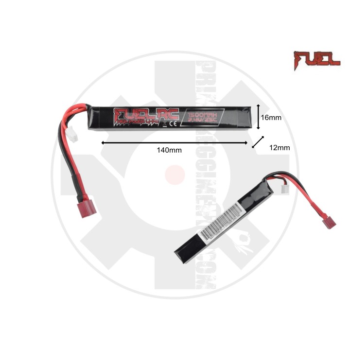 LiPo 7,4V 1500mAh 25C – Stick – Deans