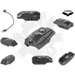Laser rosso full-metal ricaricabile per slitte 20 mm