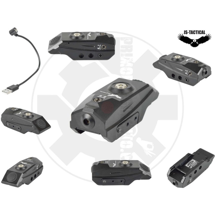 Laser rosso full-metal ricaricabile per slitte 20 mm