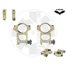 Kit anelli alti 25mm weaver TAN