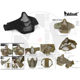 Maschera a rete imbottita NERA