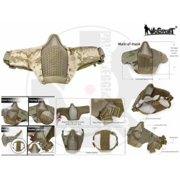 Maschera a rete imbottita Tan