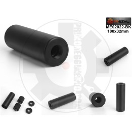 Silenziatore smooth style 100x32 NERO