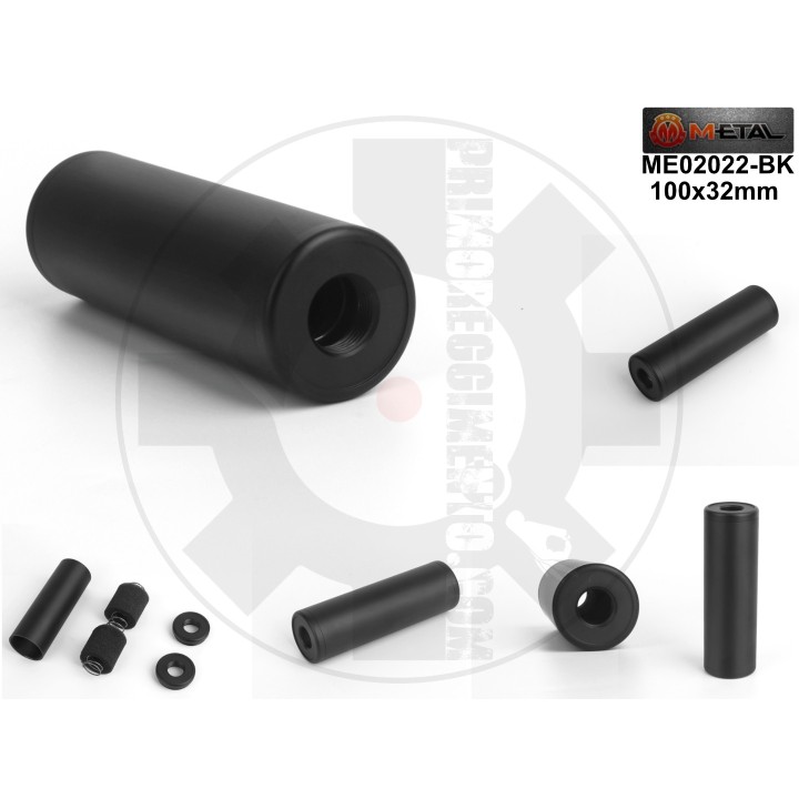 Silenziatore smooth style 100x32 NERO