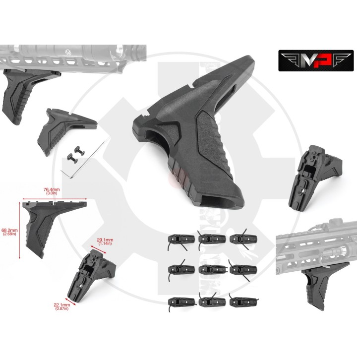 Link angled hand stop M-Lok / Keymod - Black