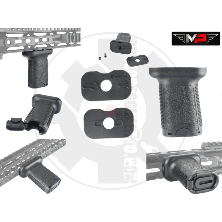 Vertical grip short nera per M-LOK e KEYMOD