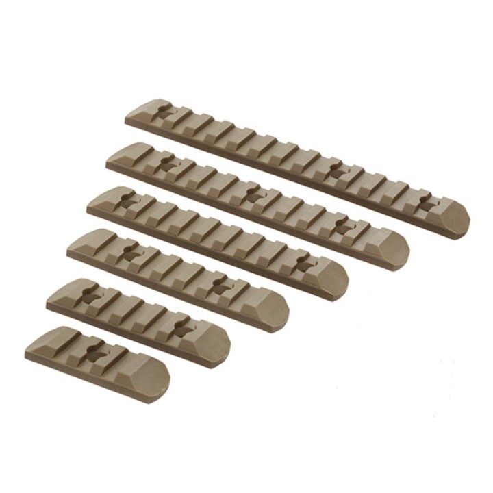 Keymod & M-LOK Rail Set 6-pack Dark Earth (MP)
