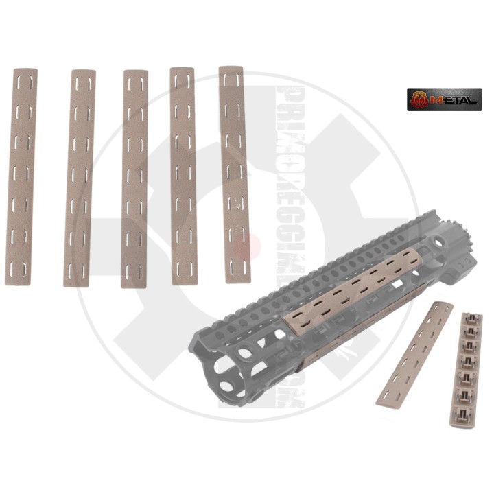RAIL PANEL PER M-LOK SET 5 PEZZI DARK EARTH