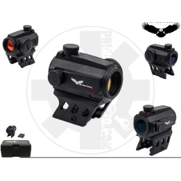 Red dot 1x20 batteria + energia solare (nero)