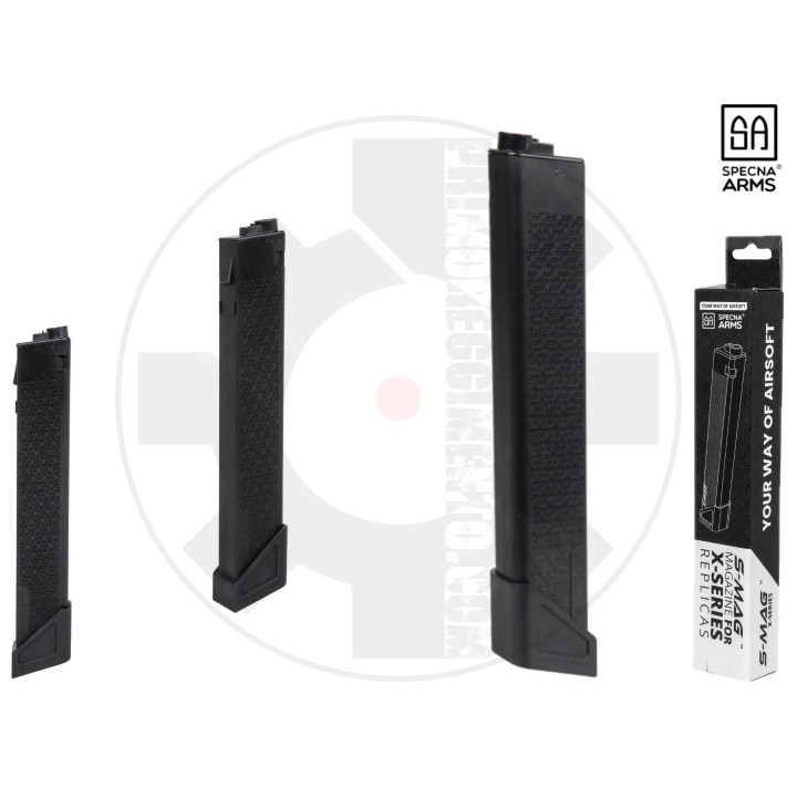 Hi-Cap 250-bullet magazine for SA- X 9mm Duo-system replicas Black