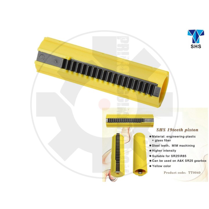 Pistone 19 denti in metallo x SR25 - R85 - SHS