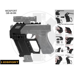 RAIL BASE LOADING DEVICE PER PISTOLE SERIE GLOCK NERO
