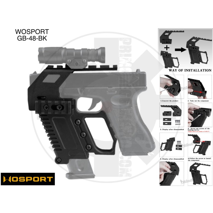 RAIL BASE LOADING DEVICE PER PISTOLE SERIE GLOCK NERO