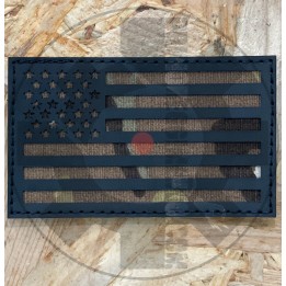 USA flag MC/Black Patch