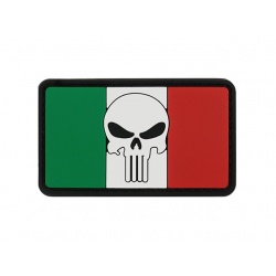 FLAG SKULL ITALY 2 PVC PATCH