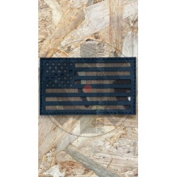 USA flag MC/Black Patch