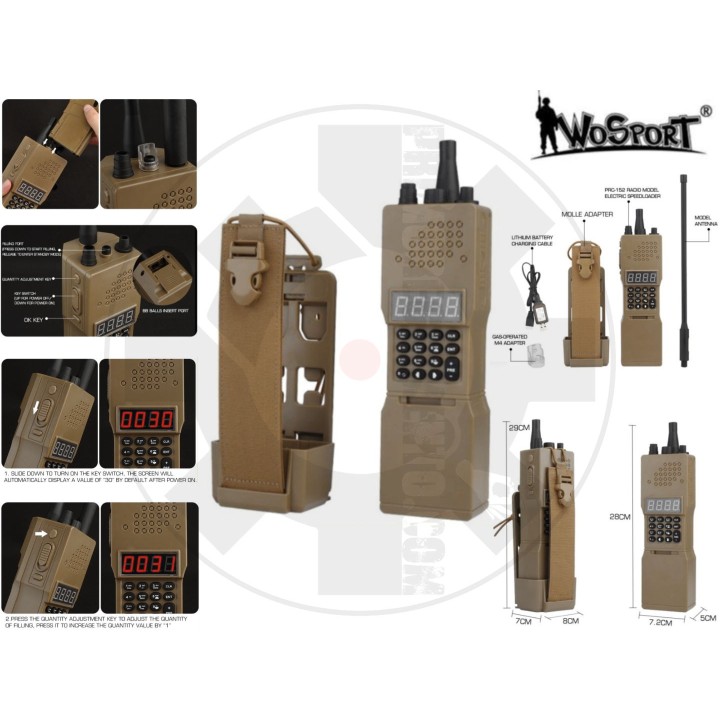 BB-Loader Elettrico Radio PRC-152 - Olive Drab - Deluxe Set