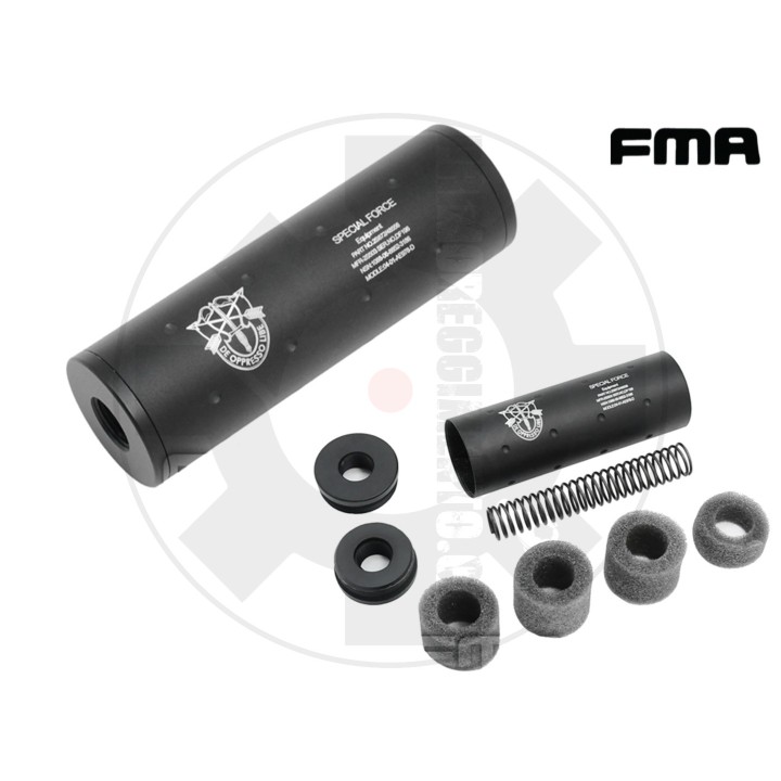 FMA 107mm SpecialForces Silencer (14mm CW,CCW) Black