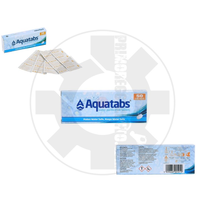 Aquatabs water purification tablets 50x