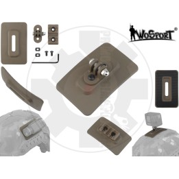 ATTACCO SLITTA/GOPRO PER VELCRO ELMETTI DARK EARTH
