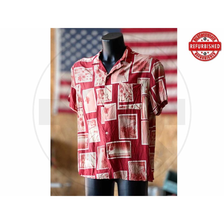Camicia hawaiana palme rosse L USATO