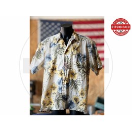 Camicia hawaiana floreale gialla XL USATO