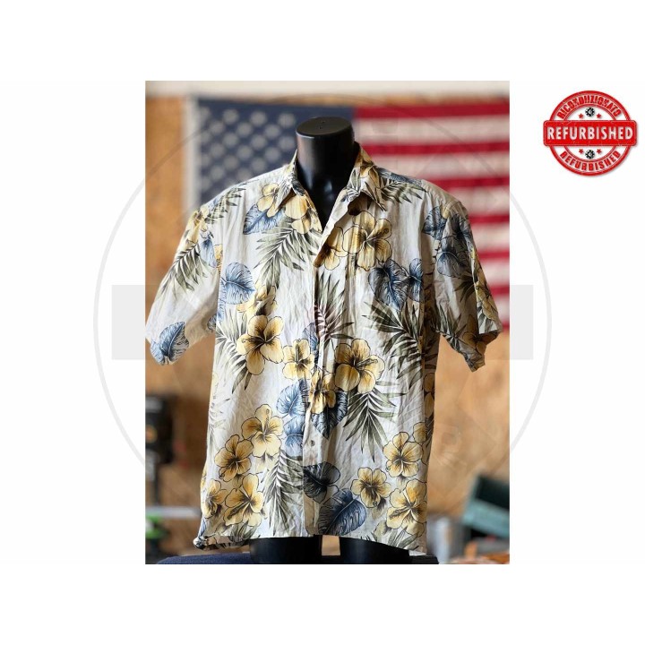 Camicia hawaiana floreale gialla XL USATO