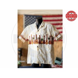 Camicia hawaiana ukulele bianca XL USATO