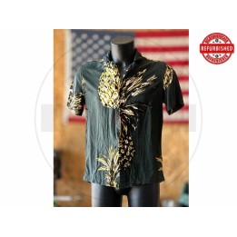 Camicia hawaiana ananas verde S USATO