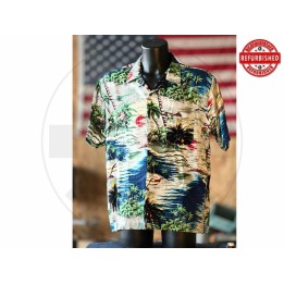 Camicia hawaiana isola tropicale M USATO