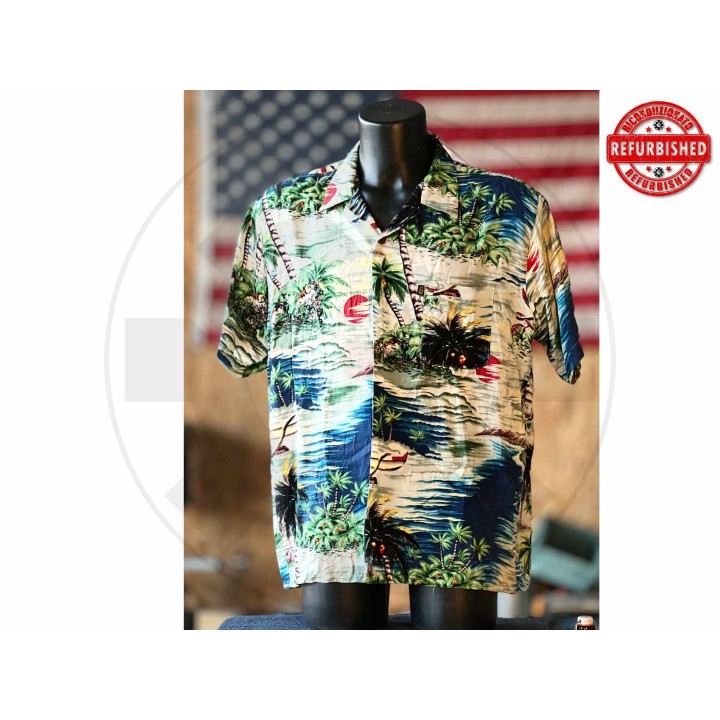 Camicia hawaiana isola tropicale M USATO