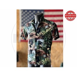 Camicia hawaiana jungle nera H&M S USATO