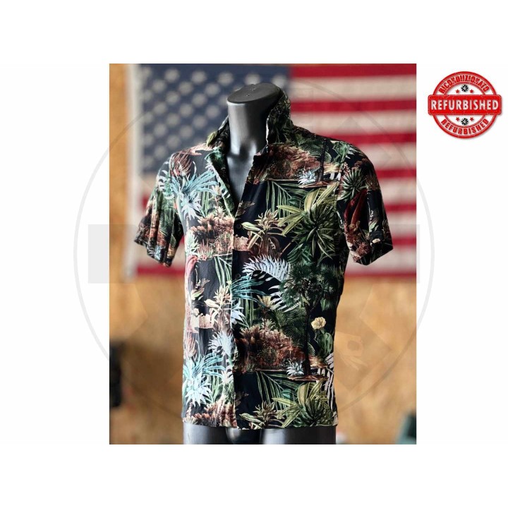 Camicia hawaiana jungle nera H&M S USATO