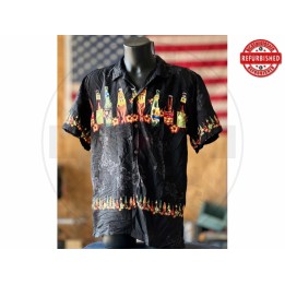 Camicia hawaiana birre nere 2XL USATO