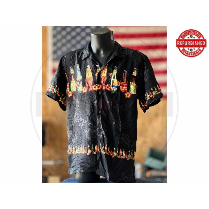Camicia hawaiana birre nere 2XL USATO