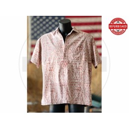 Camicia hawaiana geometrica rossa L USATO