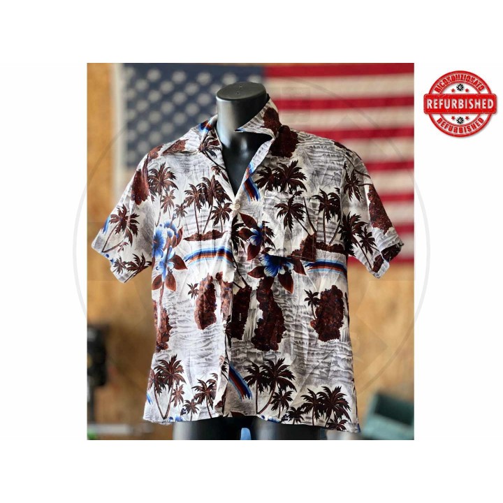 Camicia hawaiana palme e fiori L USATO