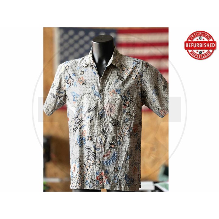 Camicia batik floreale Indonesia L USATO