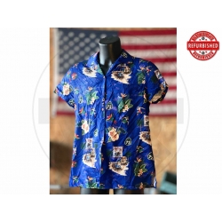 Camicia hawaiana woman blu...